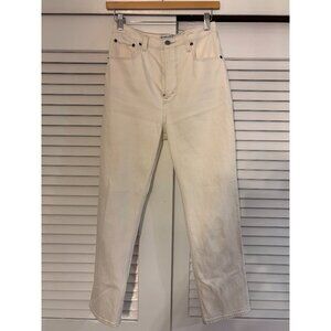 Abercrombie & Fitch Cropped White Jeans